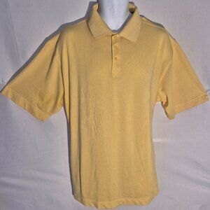 Cb Men's Polo Shirt, Yellow, Dri-Tec in size XL